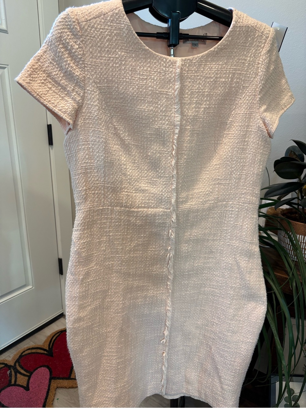 SD Collection Light Pink Tweed Mini Dress